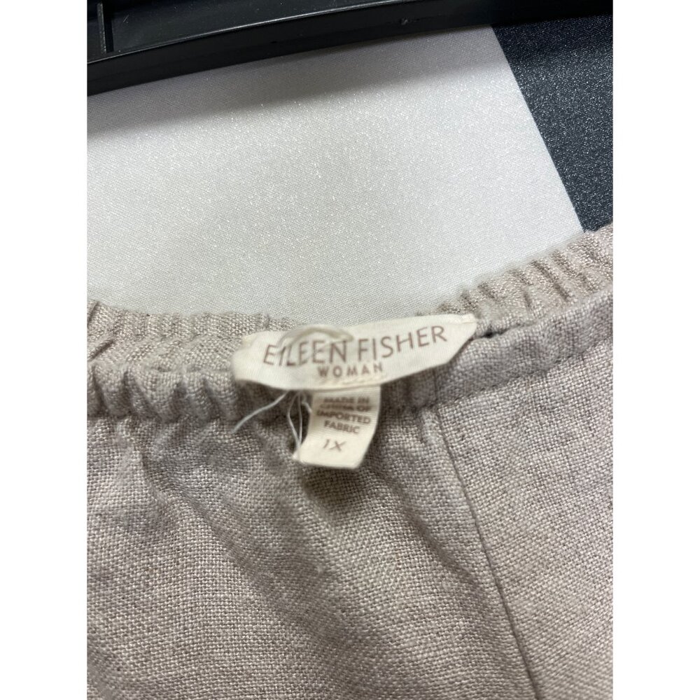 Eileen Fisher Linen Cropped pants 1X XXL16 18 beige - Picture 3 of 5